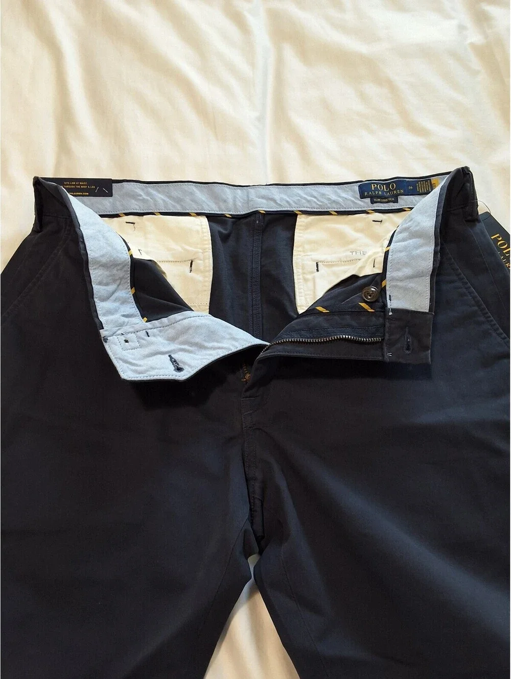 Polo Ralph Lauren Stretch Slim Fit Navy Blue Shorts Size 36